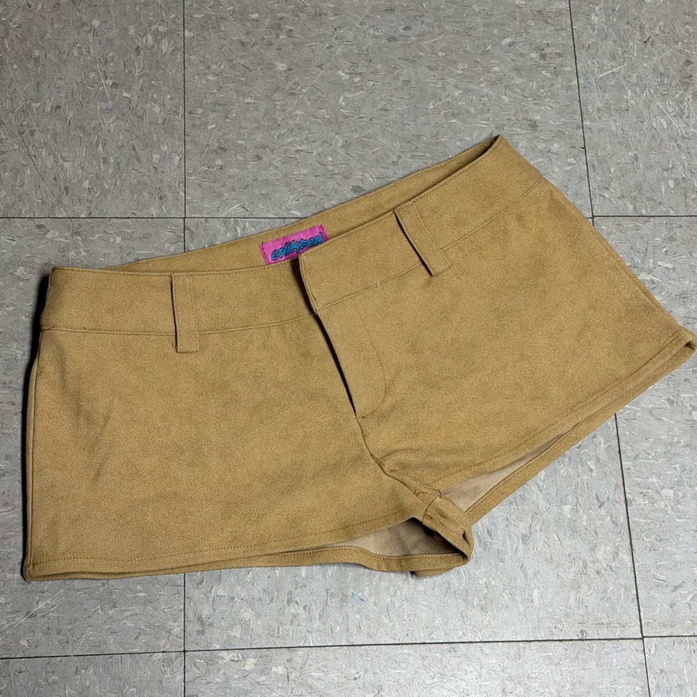 Edikted Suede Micro Shorts